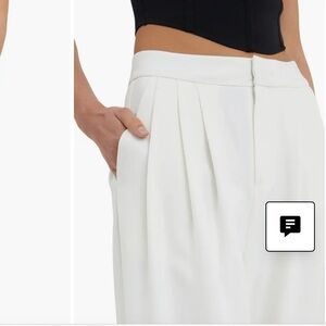 GREY LAB White Pleated Trousers